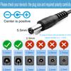 12V 1.5Amp Power Supply Adapter, 10FT DC 12V Power Cord 100-240V 50-60Hz AC to DC 12Volt Transformer 1500mA Power Adapter with 5.5mm x 2.5mm Barrel Plug [Center +] view 3