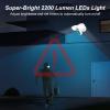 deerdance Smart Floodlight Camera Wired Outdoor Security Camera Flood Light with Motion Sensor 2200 lumens LEDs 1080P HD Live Video Night Vision, Built-in Siren, Two-Way Audio, White(2Pack) view 4