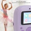 Instant Print Camera for Kids 2.4 Inch IPS HD Screen 1080P Dual Lens 8X Digital Zoom Autofocus Instant Camera Toy for Girls Boys Birthday Gift (Purple) view 4