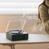 Record Player BT Speaker, Record Player Speaker for Music Playback. Classic Phonograph Tonearm. Classic Turntable Alarm Clock 360 Degree Surround Sound for Bedroom (Green) view 3