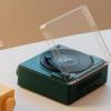 Record Player BT Speaker, Record Player Speaker for Music Playback. Classic Phonograph Tonearm. Classic Turntable Alarm Clock 360 Degree Surround Sound for Bedroom (Green) view 4