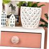 SWOOMEY 4set Bubble Ball Cabinet Door Handles Single Hole Drawer Knobs for Home Office White Modern Design view 3