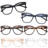 fadbon 6 Pack Fashion Reading Glasses for Women - Blue Light Blocking Square Readers Anti Eyestrain Eyeglasses Spring Hinge(6 Pack Mix,2.25,x) view 1