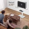 AX WABER Universal Floor TV Stand with Mount 70 Degree Swivel 9 Level Height Adjustable and Space Saving Design for Most 27 to 65 inch LCD, LED OLED TVs White view 2