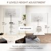 AX WABER Universal Floor TV Stand with Mount 70 Degree Swivel 9 Level Height Adjustable and Space Saving Design for Most 27 to 65 inch LCD, LED OLED TVs White view 3