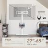 AX WABER Universal Floor TV Stand with Mount 70 Degree Swivel 9 Level Height Adjustable and Space Saving Design for Most 27 to 65 inch LCD, LED OLED TVs White view 4