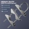Heavy Duty Pole to Pole Mount -Stainless Steel - Antenna Mast to Mast Bracket (U Antenna Pipe clamp, 1 Set Pack) view 2