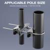 Heavy Duty Pole to Pole Mount -Stainless Steel - Antenna Mast to Mast Bracket (U Antenna Pipe clamp, 1 Set Pack) view 4