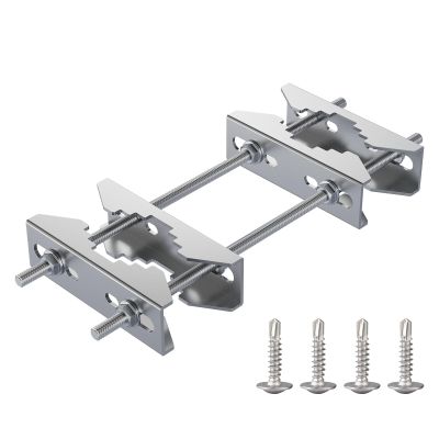 Heavy Duty Pole to Pole Mount -Stainless Steel - Antenna Mast to Mast Bracket (Antenna Pipe Clamp, 2 Sets Pack)
