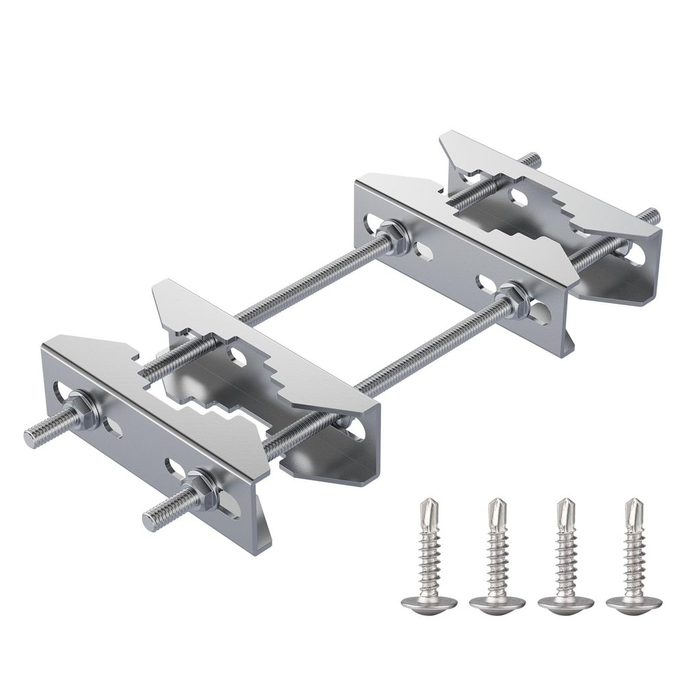 Heavy Duty Pole to Pole Mount -Stainless Steel - Antenna Mast to Mast Bracket (Antenna Pipe Clamp, 2 Sets Pack)