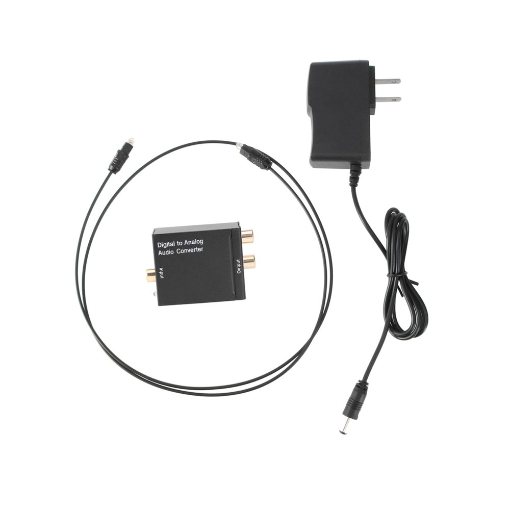HOMSFOU Digital Audio Converter to Optical Aluminum Made Portable Supports Khz Pure Sound Output No Headphone Jack