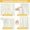 10x10ft Cream White Backdrop Curtains with Lights String for Parties Wedding Wrinkle Free Curtains Soft Fabric Photo Drapes for Birthday Baby Shower Party Background Decorations 5x10ft, 2 Panels view 4