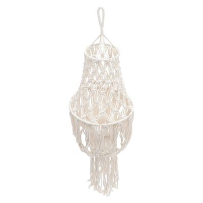 HIAKDOFT Boho Tassel Lampshade Rustic Woven Lampshade Decorative Ceiling Light Cover for Home