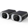 ieGeek S1 2-Pack Solar Security Cameras Wireless Outdoor, 2K 2.4Ghz WiFi Home Surveillance Camera with Embedded Solar Panel, AI Motion Sensor, Smart Alarm, Color Night Vision, Works w/Alexa view 1