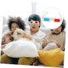 Mikikit 100pcs Anaglyph Cardboard Glasses Theater Glasses Movie Disposable Paper view 3