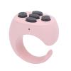 Remote Scrolling Ring for TikTok, 5 Buttons Bluetooth Page Turner with Charging Case, Camera Remote Control for Android Phones Tablets (Pink) view 1