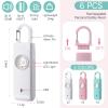 Tellegloww 6 Pcs 130 dB Personal Safety Alarm for Women, Macarons, Snap view 2