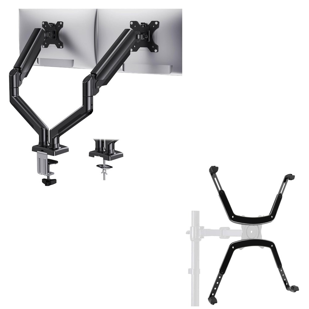 HUANUO Dual Monitor Mount and HUANUO Universal VESA Mount Adapter Kit