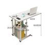 JDXQBLD Overbed Table Portable Standing Desk On Wheels Tray Table Overbed with Storage Adjustable Sofa Side Bed Laptop Cart Stand Height Mobile,White view 2