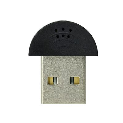 Portable USB 2.0 Microphone USB Speech Microphone MIC Adapter for Computer PC (Black)