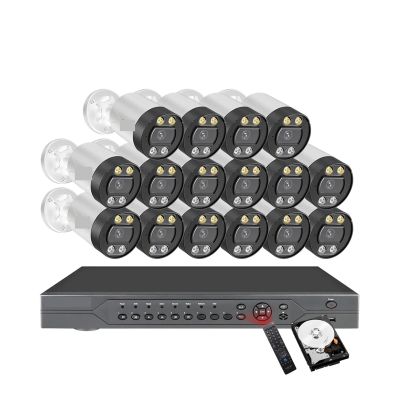 QDVOPHZA 4K 16CH POE Outdoor Video Surveillance CCTV Camera Security System Kit Surveillance Cameras Set Home(None,16CH NVR 8CAMERA_U/S)