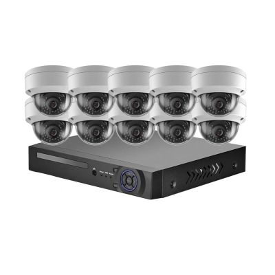 QDVOPHZA 10CH 8MP 4K NVR 4TB Exterior Safe Security Human Protection CCTV System IP Camera Outdoor Video Surveillance Home Monitoring Set(05,E/U)