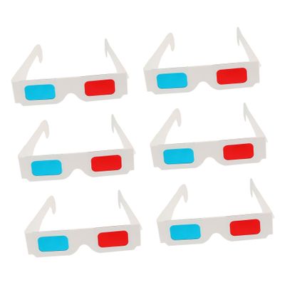 jojofuny 100pcs Anaglyph Movie Glasses Disposable Cardboard Spectacles for Home Theater Adults for Movies Videos and Festivals