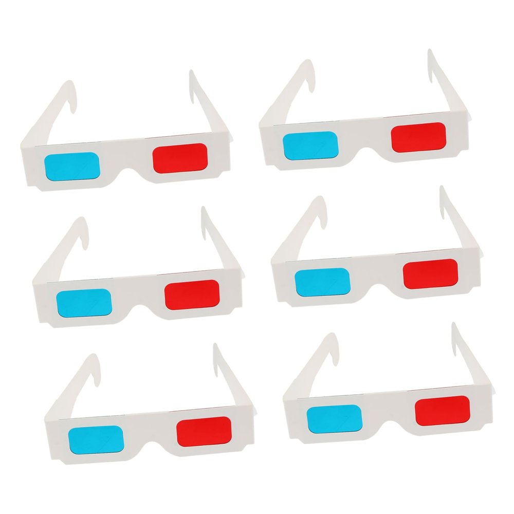 jojofuny 100pcs Anaglyph Movie Glasses Disposable Cardboard Spectacles for Home Theater Adults for Movies Videos and Festivals
