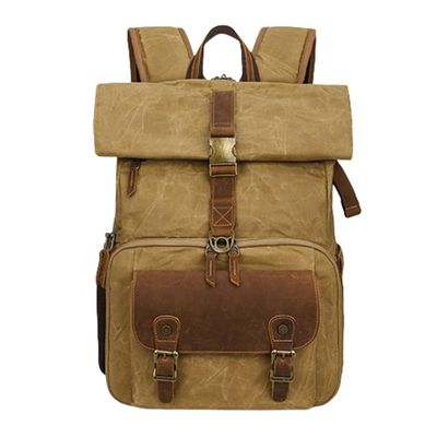 Camera Backpacks for Photographers Hiking, Vintage Camera Backpack Men, Camera Backpack with 15 Inch Laptop Bag (Yellow,32 * 18 * 45cm)