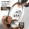 Black Emblem X3 Wireless Bluetooth Headphones, Adaptive Active Noise Cancelling, Hi-Fi Deep Bass, Lightweight Headset with Cloud Foam Cushion, 55H Playtime, Built-in Mic for Phone/PC/Travel/Gaming view 2