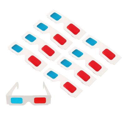 ARTIBETTER 100pcs Red Blue Glasses for Women Men Boys and Girls Party Decorations Video Viewing Cardboard Glasses Anaglyph