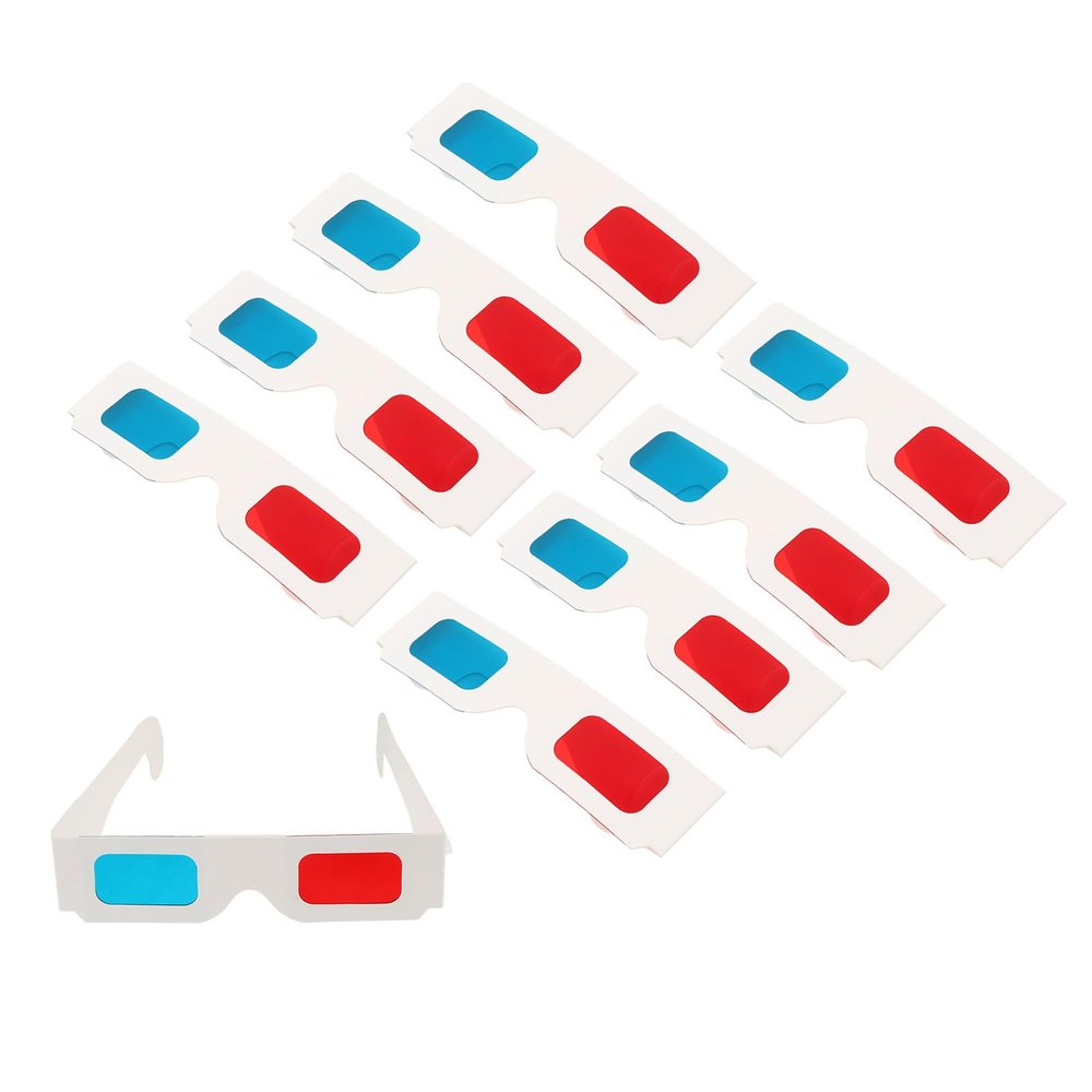 ARTIBETTER 100pcs Red Blue Glasses for Women Men Boys and Girls Party Decorations Video Viewing Cardboard Glasses Anaglyph