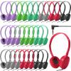 Flutesan 30 Pack Wired Headphones, Adjustable On Ear Headphones with Stereo, Earbuds for Schools, Laptop, Travel, Plane, Tablet(Multi-Colors) view 1