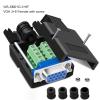 1PC VGA 3+9 Solderless Connector 15Pin 3+6 Breakout Terminal Joint Weld-Free DB15 3-Row Male Female Computer Monitor Projector(3 6 Female Screw) view 2