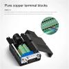 1PC VGA 3+9 Solderless Connector 15Pin 3+6 Breakout Terminal Joint Weld-Free DB15 3-Row Male Female Computer Monitor Projector(3 6 Female Screw) view 4