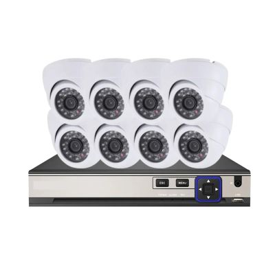 QDVOPHZA 5MP POE CCTV Camera Security System Kit 10CH 4K NVR Set Indoor Home IP Dome Monitoring Camera System 8CH Video Surveillance Kit(None,9_A/U)