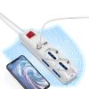 HIONJIN Charging & 6 AC Outlets Strip Extension Cord Socket Extension for Home Surge Protector view 3