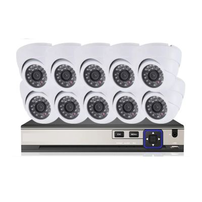QDVOPHZA 5MP POE CCTV Camera Security System Kit 10CH 4K NVR Set Indoor Home IP Dome Monitoring Camera System 8CH Video Surveillance Kit(None,15_A/U)