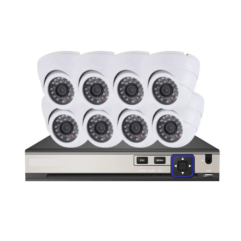 QDVOPHZA 5MP POE CCTV Camera Security System Kit 10CH 4K NVR Set Indoor Home IP Dome Monitoring Camera System 8CH Video Surveillance Kit(None,9_U/S)