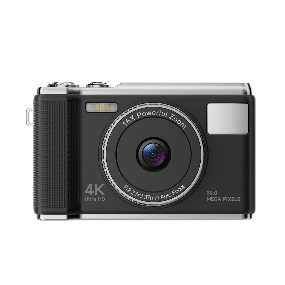 4K UHD 50MP Digital Camera, 16x Digital Zoom Anti Shake 2.8" Screen Vlogging Camera, Portable Compact for Teens Adults