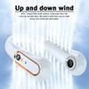 GICOOK 2500mAh portable neck fan, rechargeable USB portable cold fan with 5-speed wind speed and digital display, no blade design (White 2500mAh) view 3