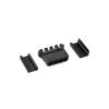 Chunsu 10pcs Black/Red/Clear Crimp Molex/IDE Crimped 4pin Power Connector Housing with End Cap 180 Degree and 90 Degree(with 180 Degree Cap,11) view 2
