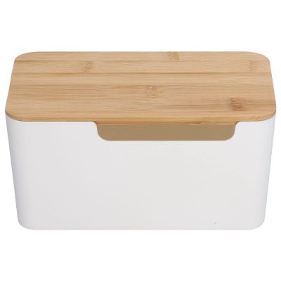 Cable Management Box, Plastic Small Cable Box, Socket Wire Box, Cable Organizer Box, TV Cord Box Cord Organizer with Wooden Lid Desk Cord Organizer for Cord Hider TV Wires Routers