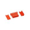 Chunsu 10pcs Black/Red/Clear Crimp Molex/IDE Crimped 4pin Power Connector Housing with End Cap 180 Degree and 90 Degree(with 90 Degree Cap,12) view 3