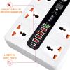 3000W Power Strip with 20W PD Charger Universal AC Jack Outlets with Timing Desktop Socket(E) view 3