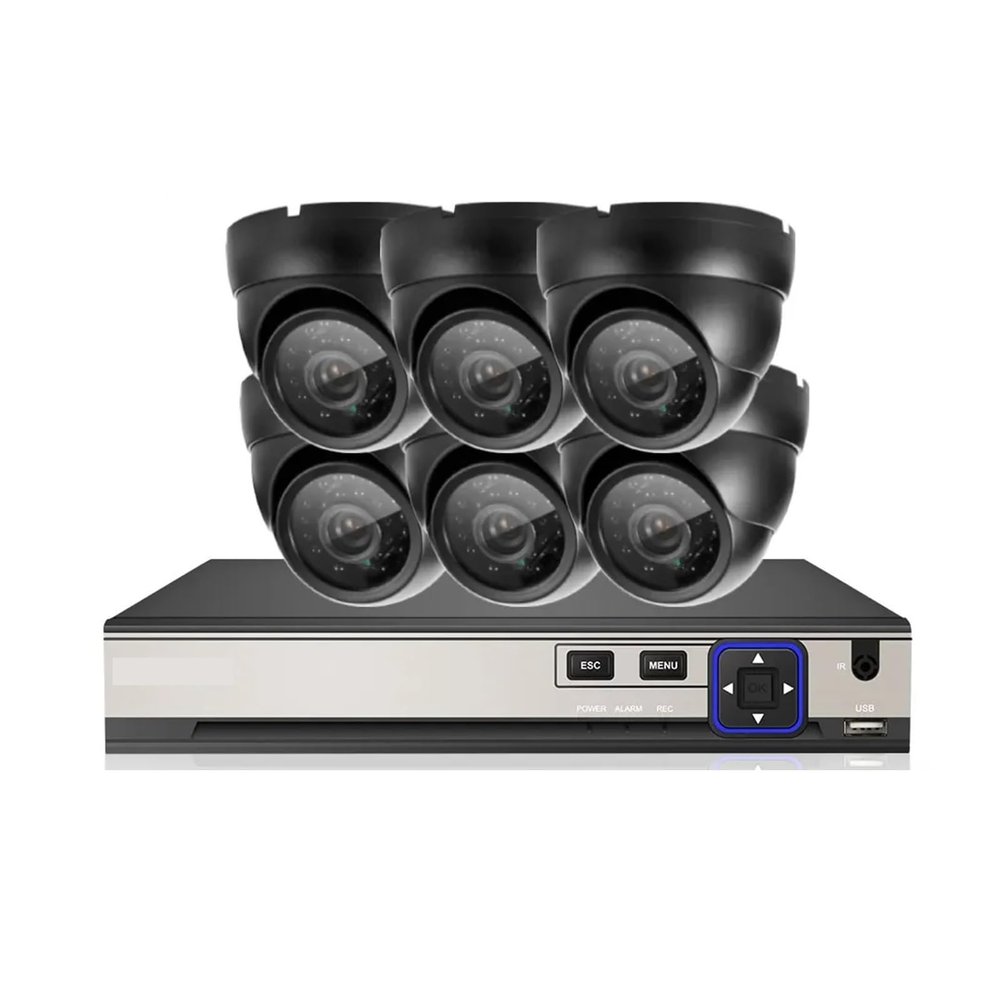 QDVOPHZA 5MP POE CCTV Camera Security System Kit 10CH 4K NVR Set Indoor Home IP Dome Monitoring Camera System 8CH Video Surveillance Kit(None,14_E/U)