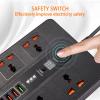 AC Jack Power Strip Surge Protector 2M Extension Socket Timed Desktop Socket(E) view 4