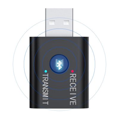 Boannice USB Bluetooth Transmitter Receiver with 3.5mm AUX Bluetooth Adapter, Low Latency, Powered via USB, for TV, PC, Home, Car Audio Systems