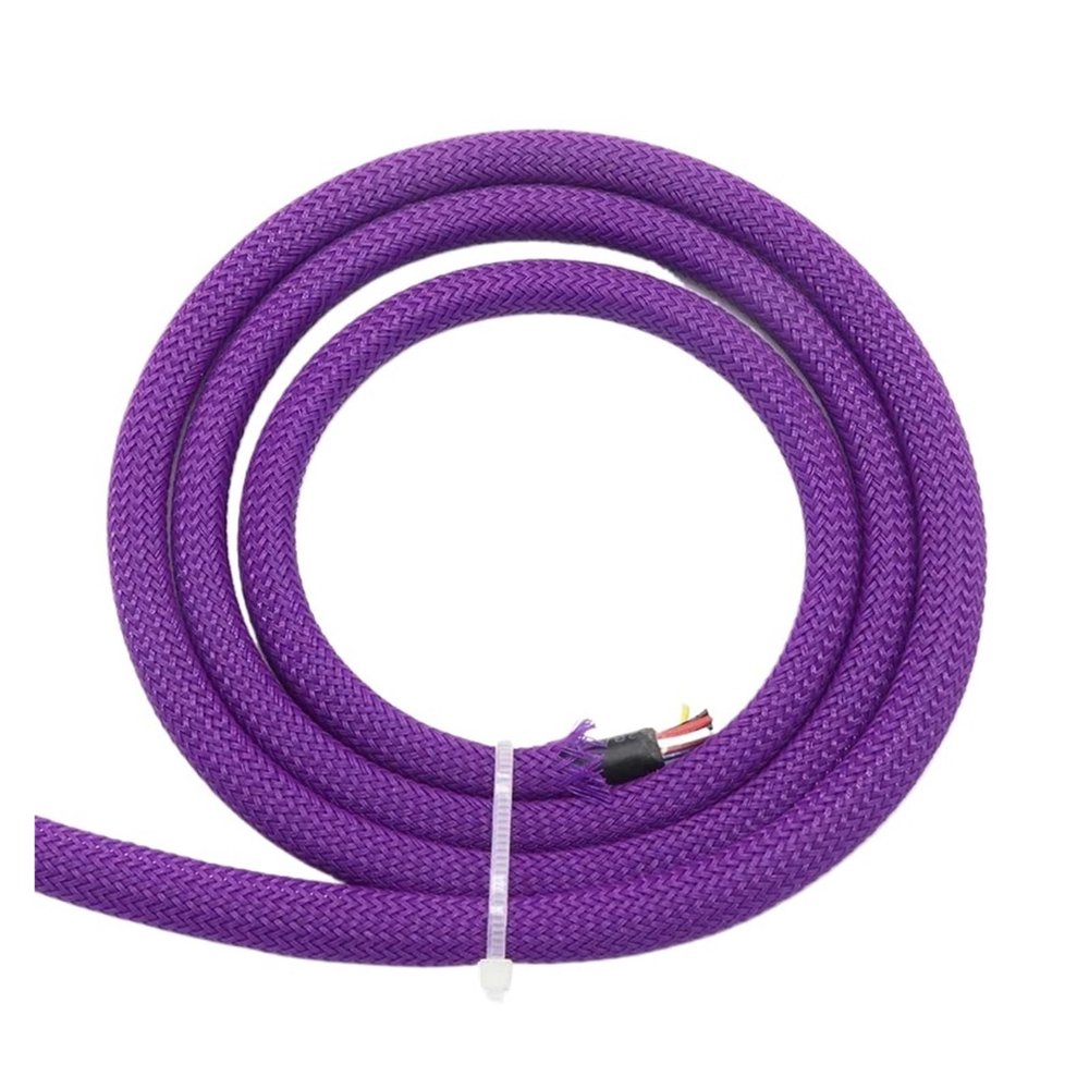 1~50m Purple PET Braid Sleeves 2/4/6/8/10/12/14/16/20/25/30/40mm High Density Insulated Snake Skin Sleeving Wire Wrap Sheath(10MM_3 Meters)