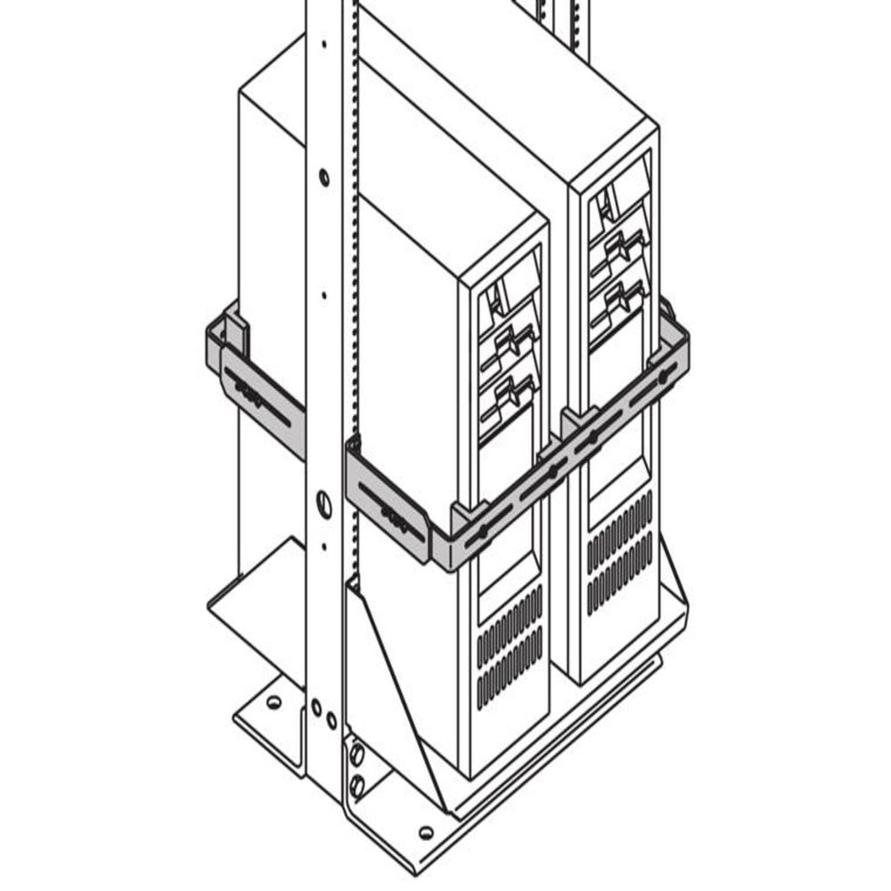 Chatsworth - 12087-719 - Tower CPU Adjustable Tie-Down Brackets, for 19 in. Racks with Equipment up to 27 in. D, Black,